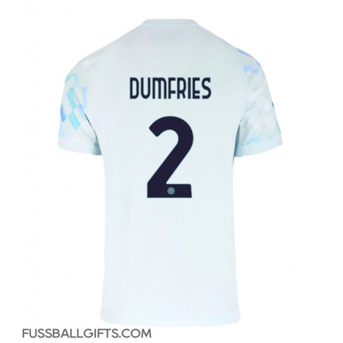 Inter Milan Denzel Dumfries #2 Fußballbekleidung Auswärtstrikot 2025-26 Kurzarm